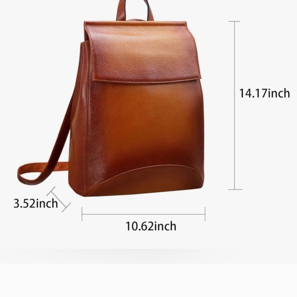 Stylish Tan Leather Backpack for Men - Picture 7 of 7